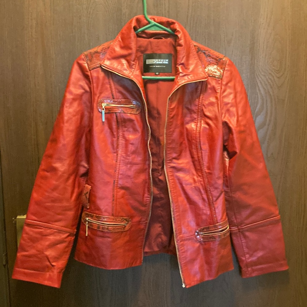Toto Group Red Leather Jacket 42
